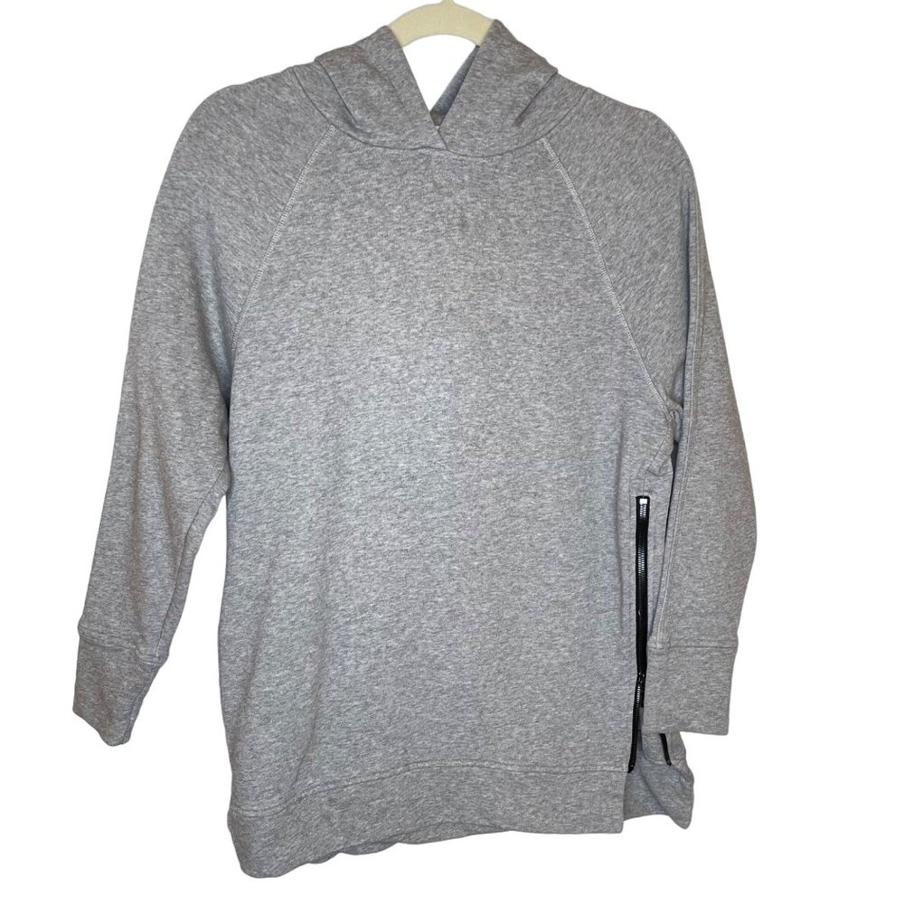 Varley Grey Side Zip Hooded Sweatshirt, XS